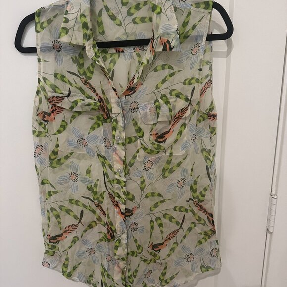 Equipment Tops - Equipment Silk M Sleeveless Blouse